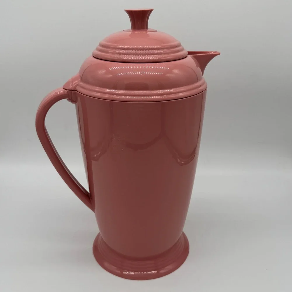 Vintage FIESTAWARE Rose Pink Insulated Thermal Coffee Carafe Pitcher w/ Lid MCM